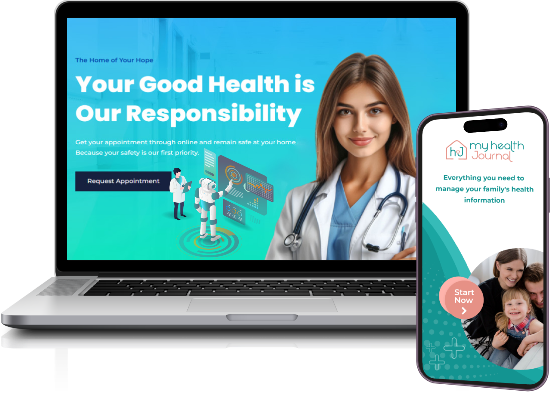 My Health Journal healthcare app and website built by SOFTALYN