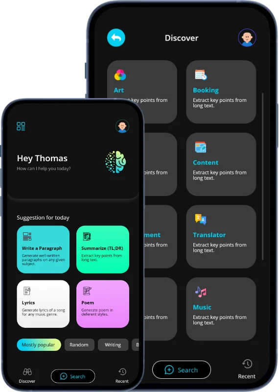 Nabegh AI assistants app built by SOFTALYN