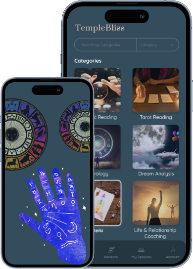 Temple Bliss astrology app and website built by SOFTALYN